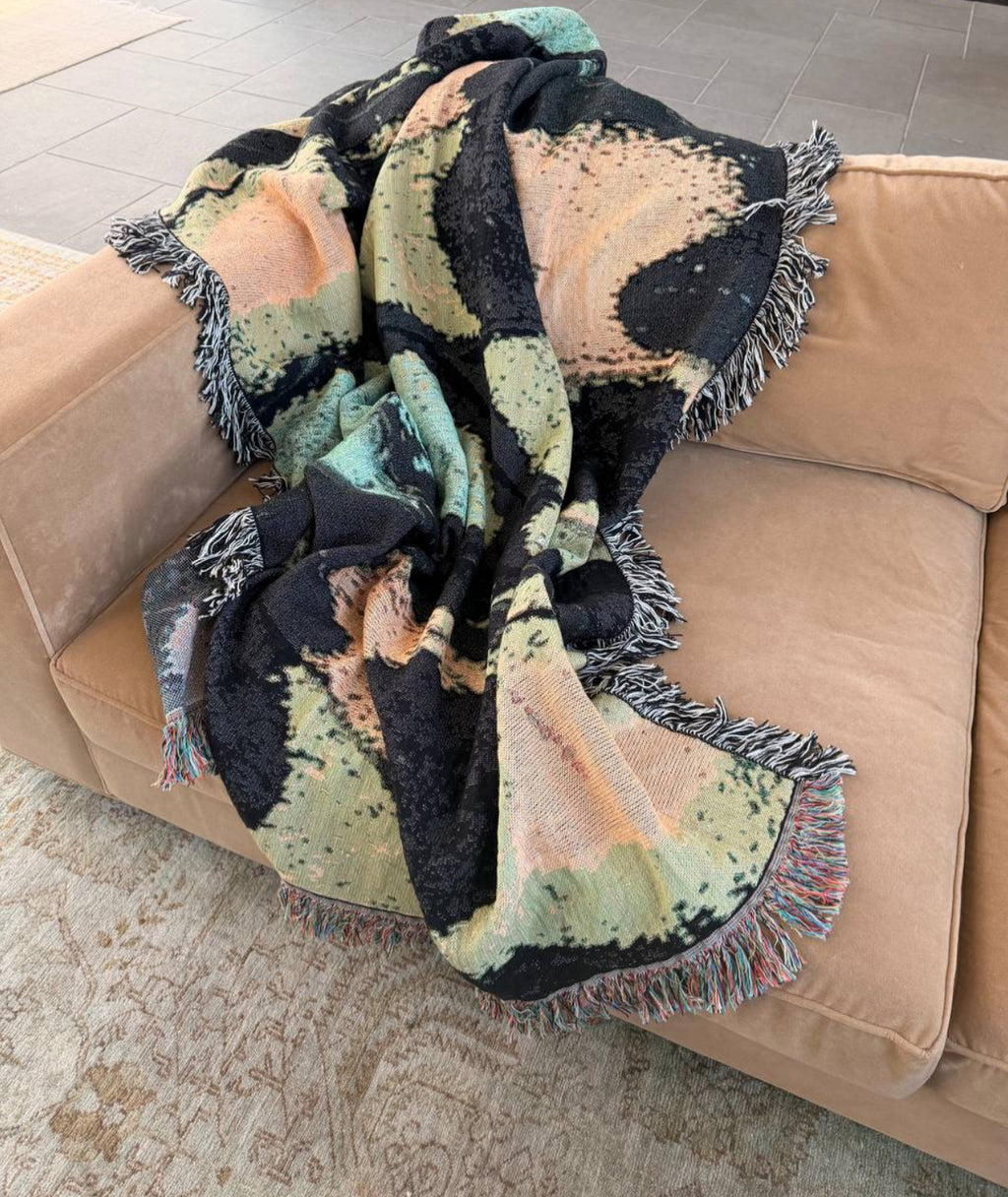 Drift | Artistic Cotton Woven Queen Blanket